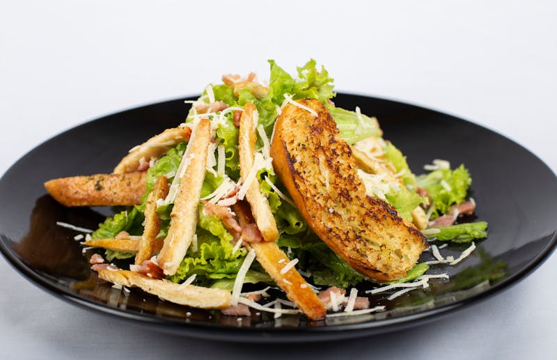 Caesar salad with croutons